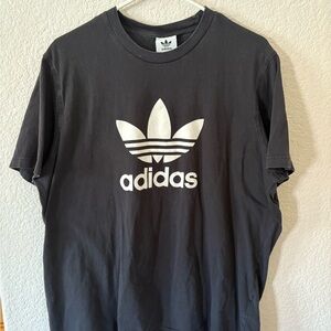 Adidas Men's Charcoal Tee with White Logo XL